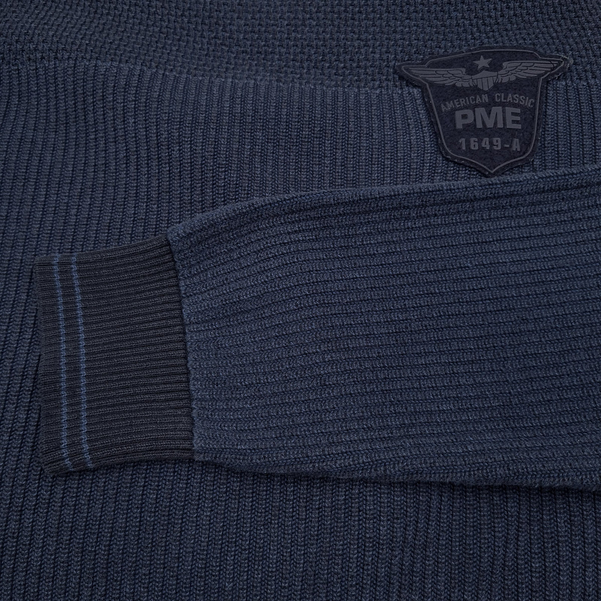 Pme Legend Vintage Mens Jumper Sweater Cotton Blue Crew Neck Pullover Knit Size M, detail view 6, image 8 of 10