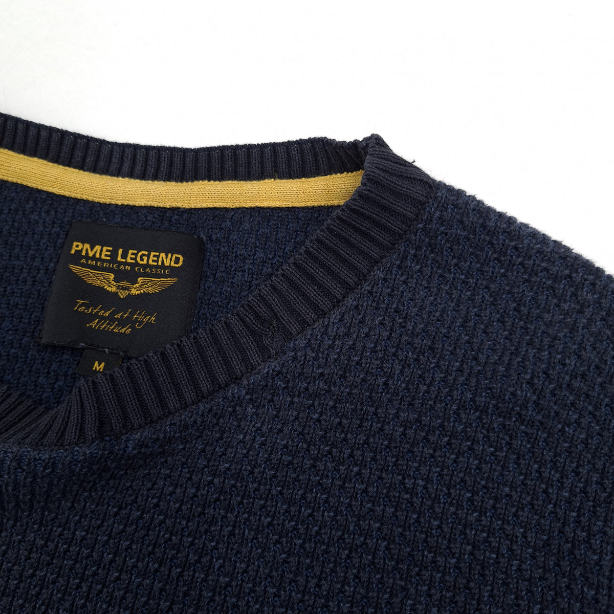 Pme Legend Vintage Mens Jumper Sweater Cotton Blue Crew Neck Pullover Knit Size M, detail view 7, image 9 of 10