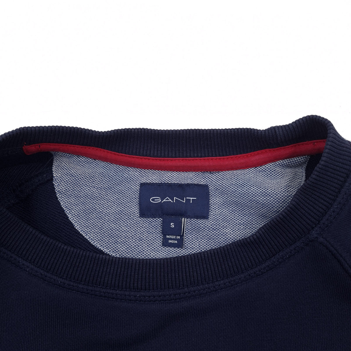 Gant Vintage Sweatshirt Cotton Striped Blue Crew Neck Pullover Men Size S, detail view 2, image 4 of 7
