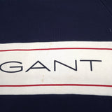 Gant Vintage Sweatshirt Cotton Striped Blue Crew Neck Pullover Men Size S, detail view 5, image 7 of 7