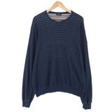 Paul & Shark Vintage Mens Sweatshirt Cotton Striped Blue Crew Neck Pullover Size XL, front view, image 1 of 9