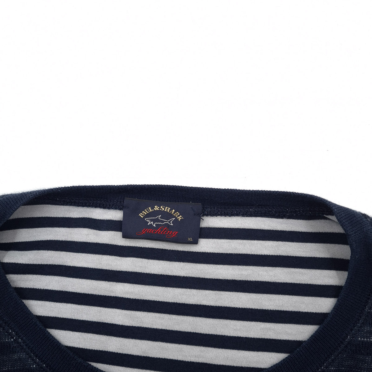Paul & Shark Vintage Mens Sweatshirt Cotton Striped Blue Crew Neck Pullover Size XL, detail view 2, image 4 of 9