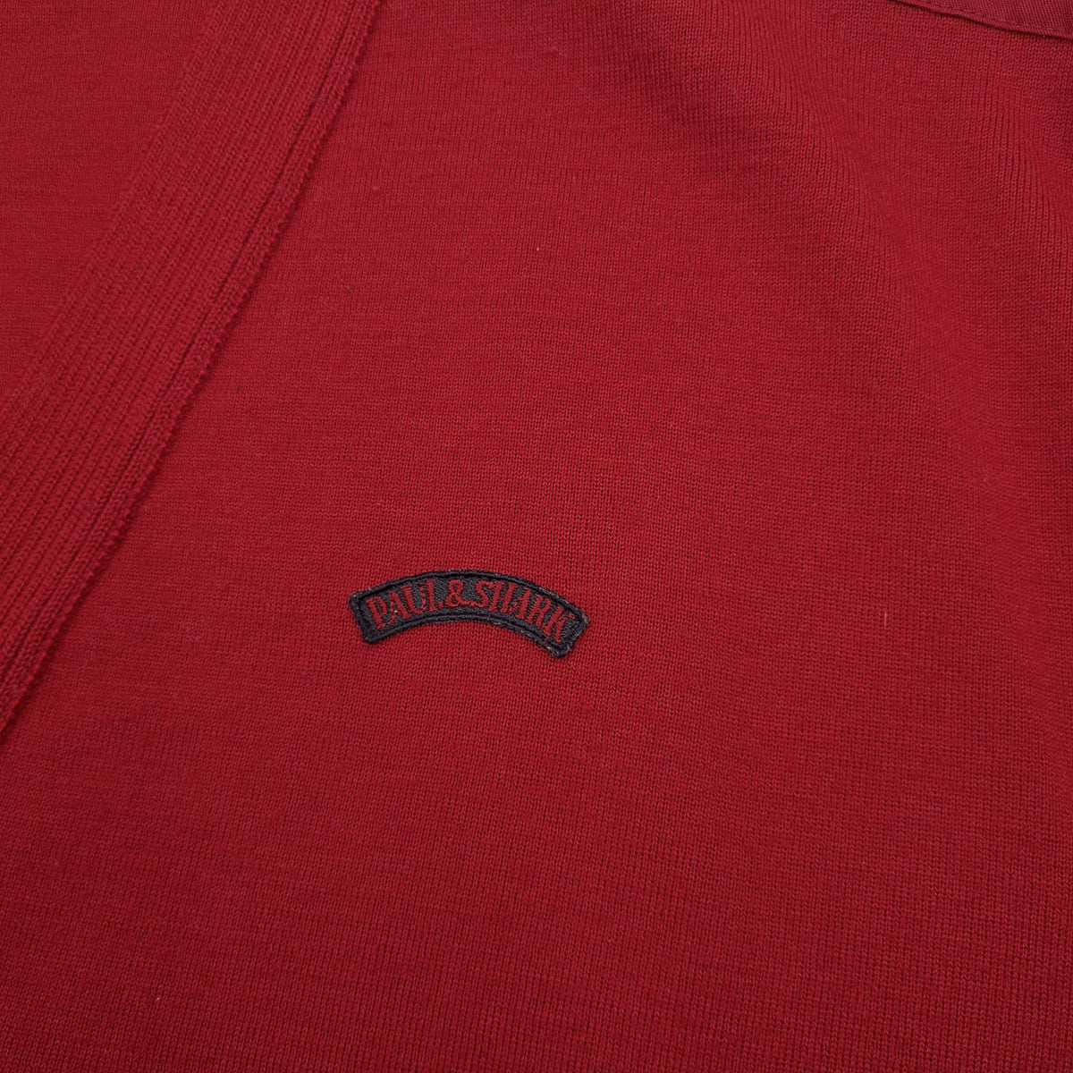 Paul & Shark Vintage Mens Cardigan Wool Red V-Neck Sweater Knit Size M, detail view 3, image 5 of 10