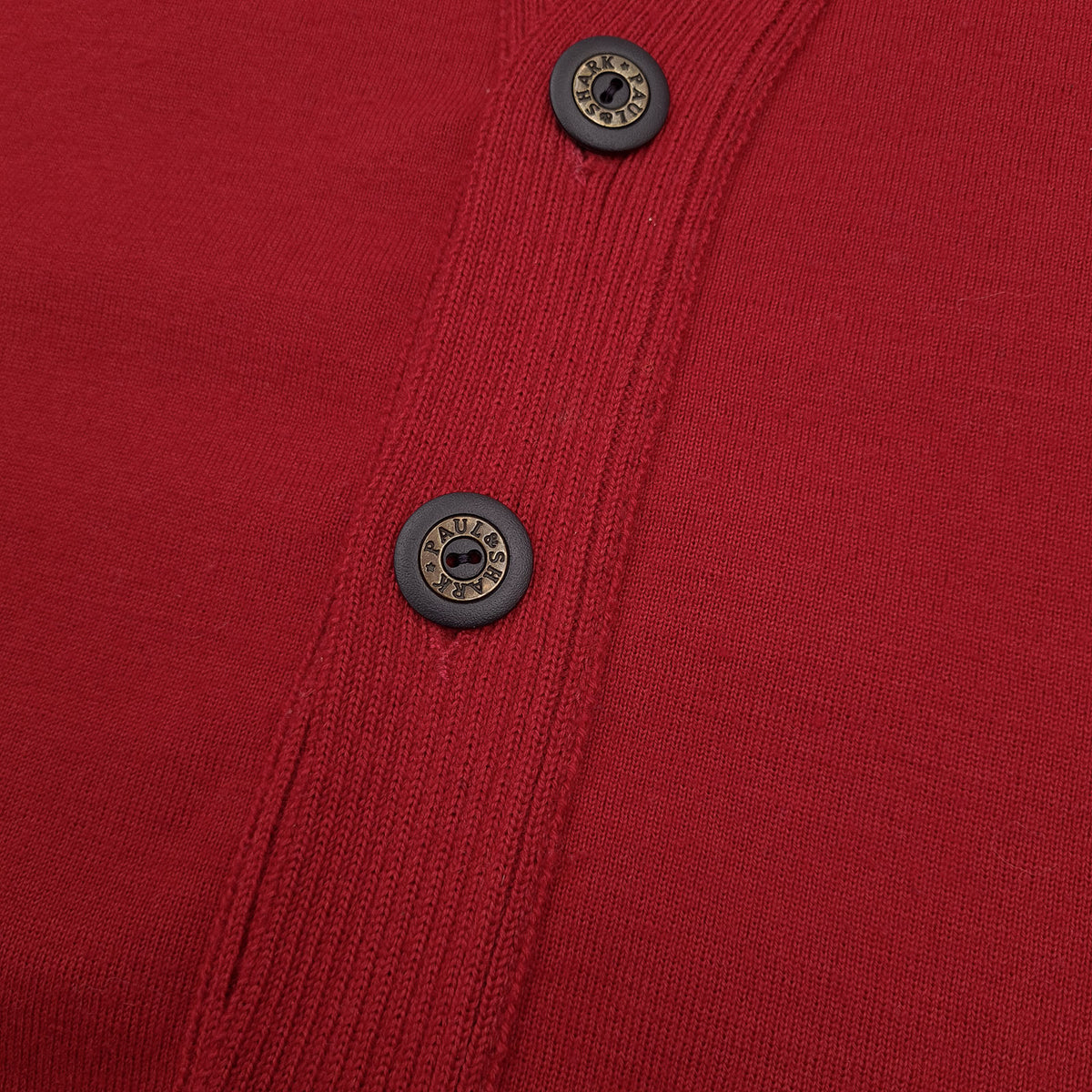 Paul & Shark Vintage Mens Cardigan Wool Red V-Neck Sweater Knit Size M, detail view 8, image 10 of 10