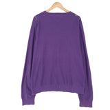 Tommy Hilfiger Vintage Mens Jumper Sweater Cotton Cashmere Argyle Purple Size 2XL, detail view 1, image 3 of 6