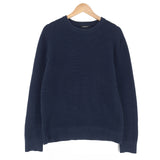 J.Lindeberg Mens Jumper Sweater Cotton Blue Crew Neck Pullover Knit Size M, front view, image 1 of 6