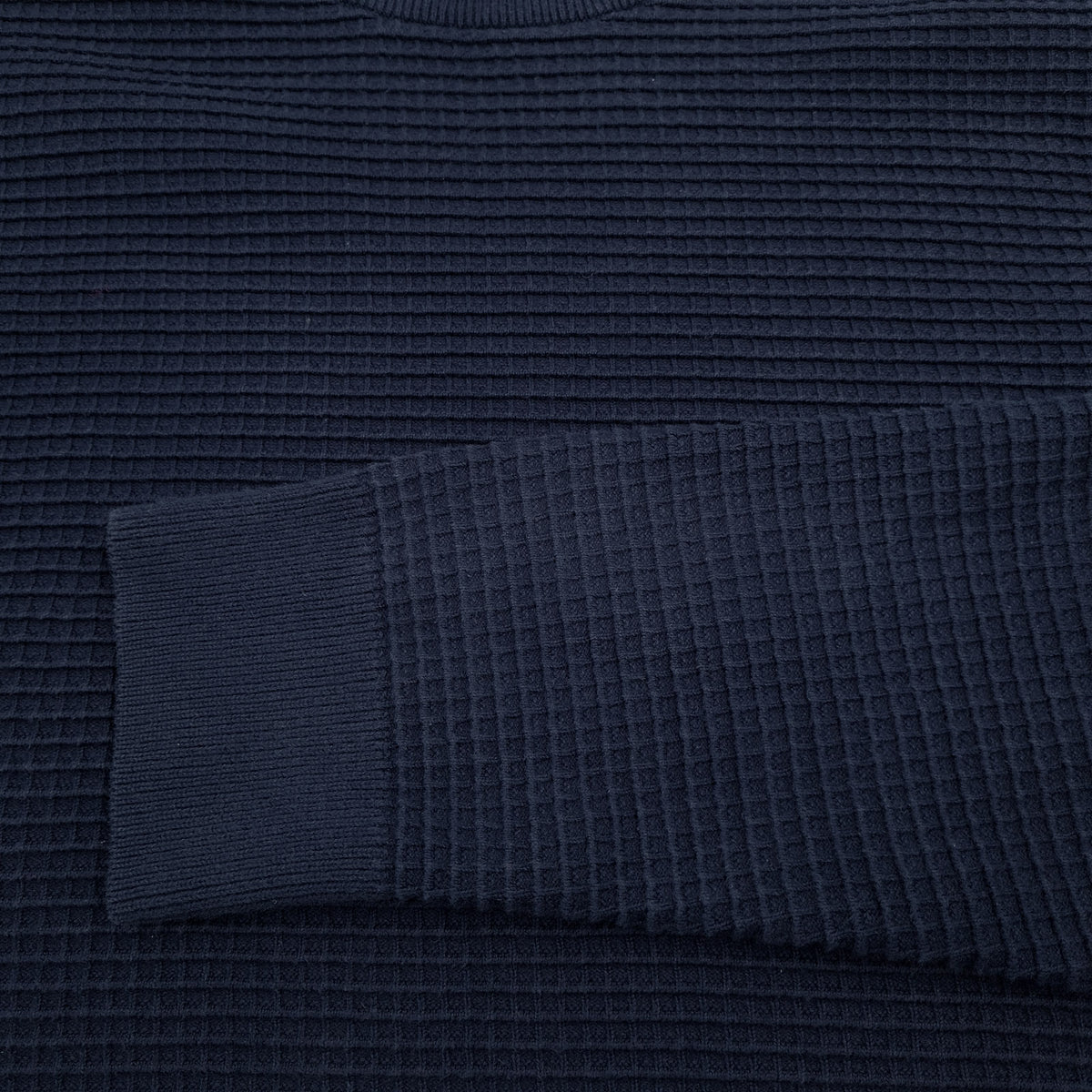 J.Lindeberg Mens Jumper Sweater Cotton Blue Crew Neck Pullover Knit Size M, detail view 4, image 6 of 6