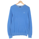 Gant Jumper Sweater Cotton Blue Crew Neck Pullover Knit Men Size S, front view, image 1 of 7