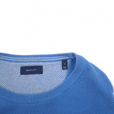 Gant Jumper Sweater Cotton Blue Crew Neck Pullover Knit Men Size S, detail view 2, image 4 of 7