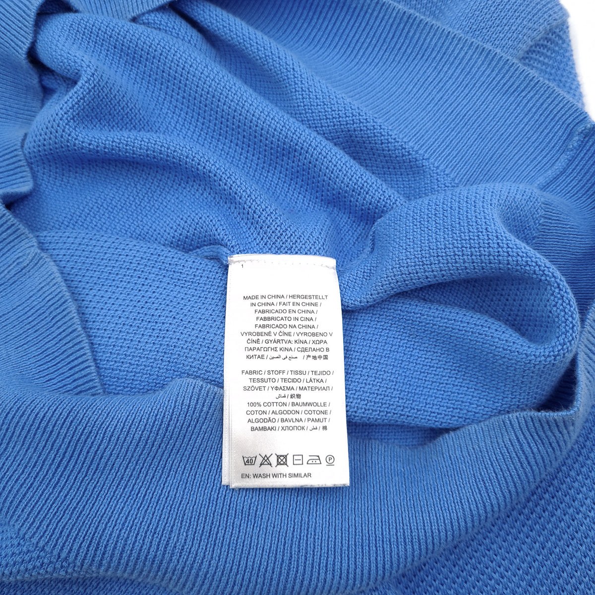 Gant Jumper Sweater Cotton Blue Crew Neck Pullover Knit Men Size S, detail view 4, image 6 of 7