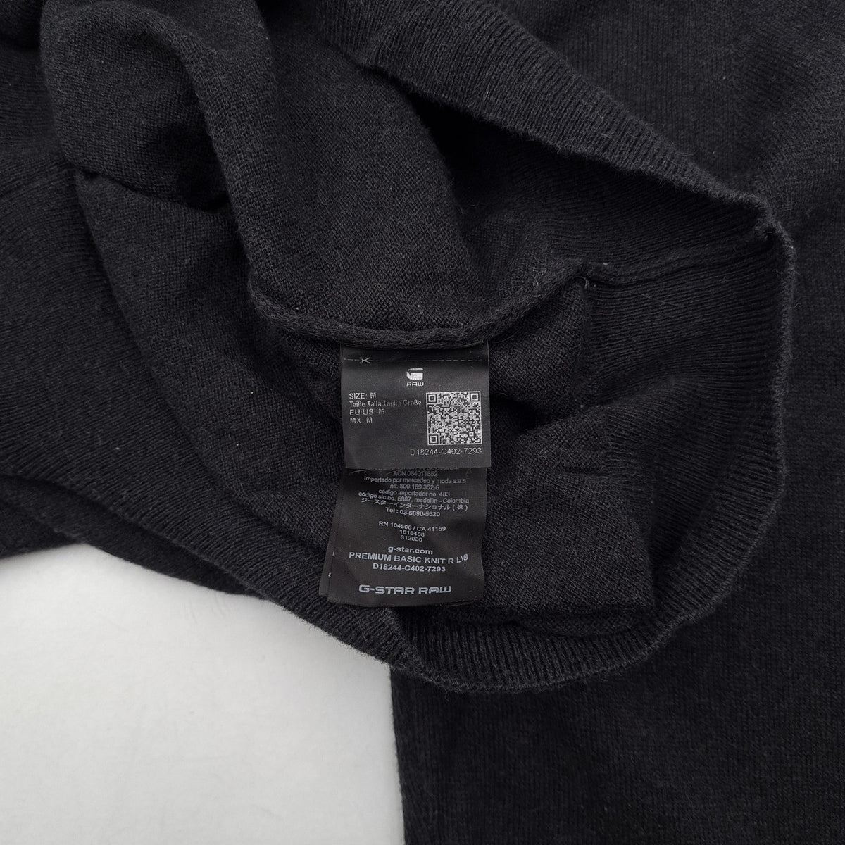 G-Star Jumper Sweater Cotton Grey Crew Neck Pullover Knit Men Size M, detail view 4, image 6 of 9