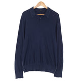 Paul Smith Vintage Mens Jumper Sweater Cotton Blue Collared Pullover Knit Size, front view, image 1 of 6