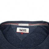 Tommy Hilfiger Vintage Mens Jumper Sweater Cotton Blue Crew Neck Pullover Size, detail view 2, image 4 of 7