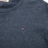 Tommy Hilfiger Vintage Mens Jumper Sweater Cotton Blue Crew Neck Pullover Size, detail view 3, image 5 of 7
