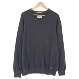 Camel Active Vintage Mens Jumper Sweater Cotton Grey V-Neck Pullover Knit Size, front view, image 1 of 9