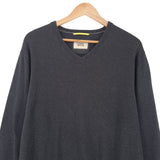 Camel Active Vintage Mens Jumper Sweater Cotton Grey V-Neck Pullover Knit Size, back view, image 2 of 9