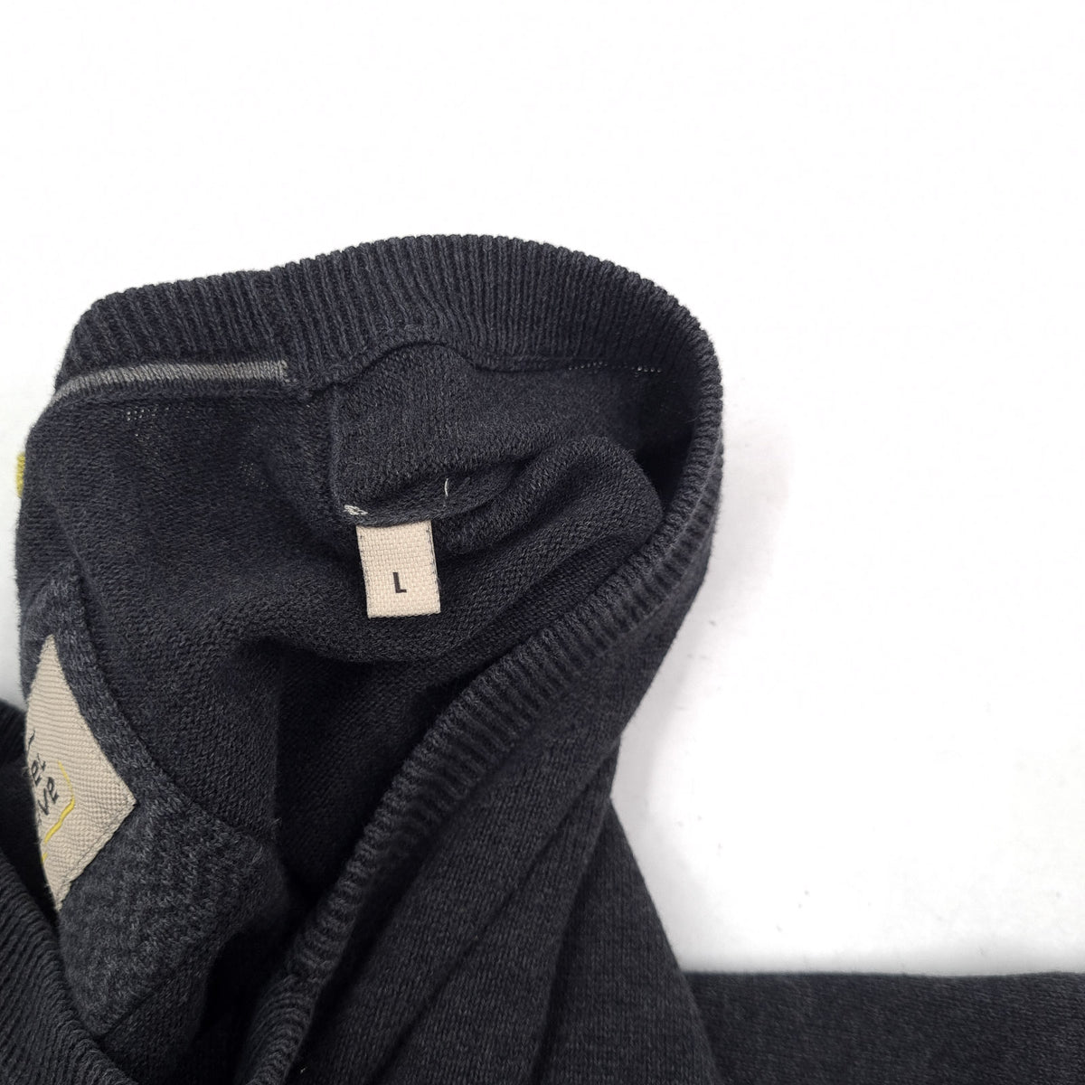 Camel Active Vintage Mens Jumper Sweater Cotton Grey V-Neck Pullover Knit Size, detail view 3, image 5 of 9