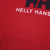 Helly Hansen Vintage Pullover Hoodie Cotton Red Sweatshirt Men Size, detail view 7, image 9 of 12