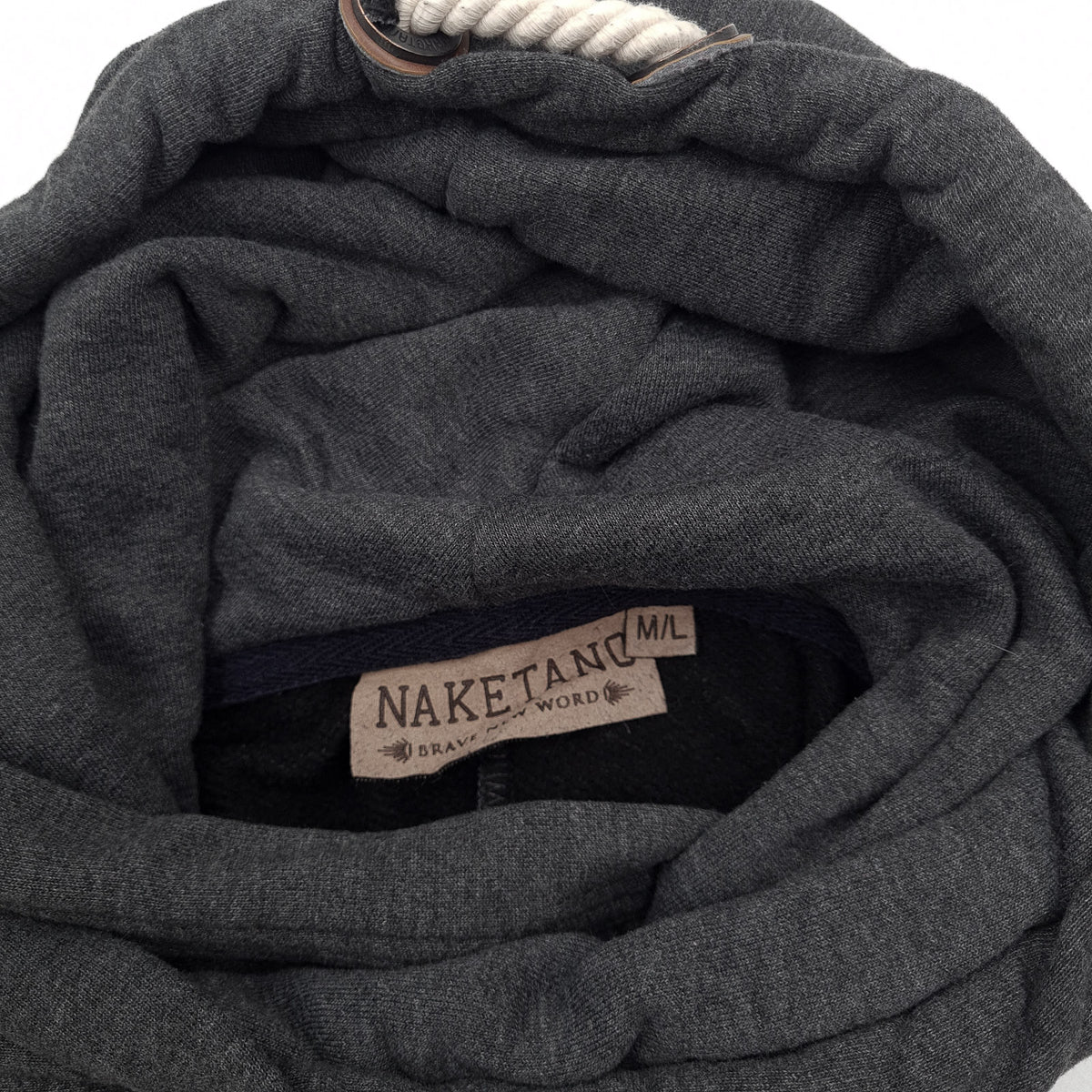 Naketano Womens Pullover Hoodie Cotton Grey Sweatshirt Size M, detail view 2, image 4 of 7