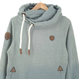 Naketano Vintage Womens Pullover Hoodie Cotton Green Sweatshirt Size M, back view, image 2 of 10