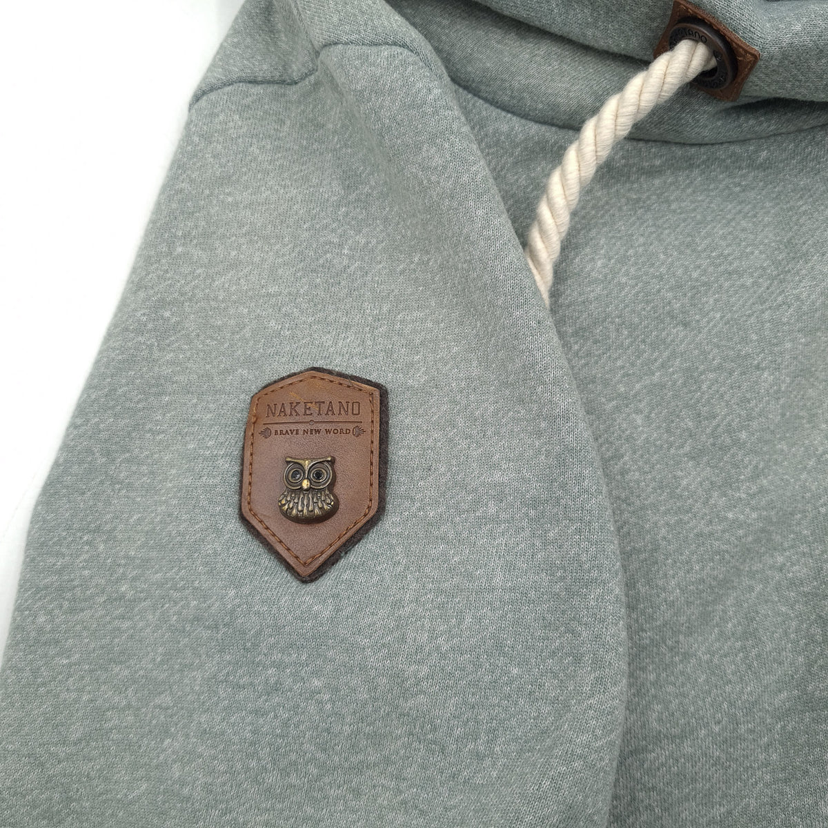 Naketano Vintage Womens Pullover Hoodie Cotton Green Sweatshirt Size M, detail view 3, image 5 of 10