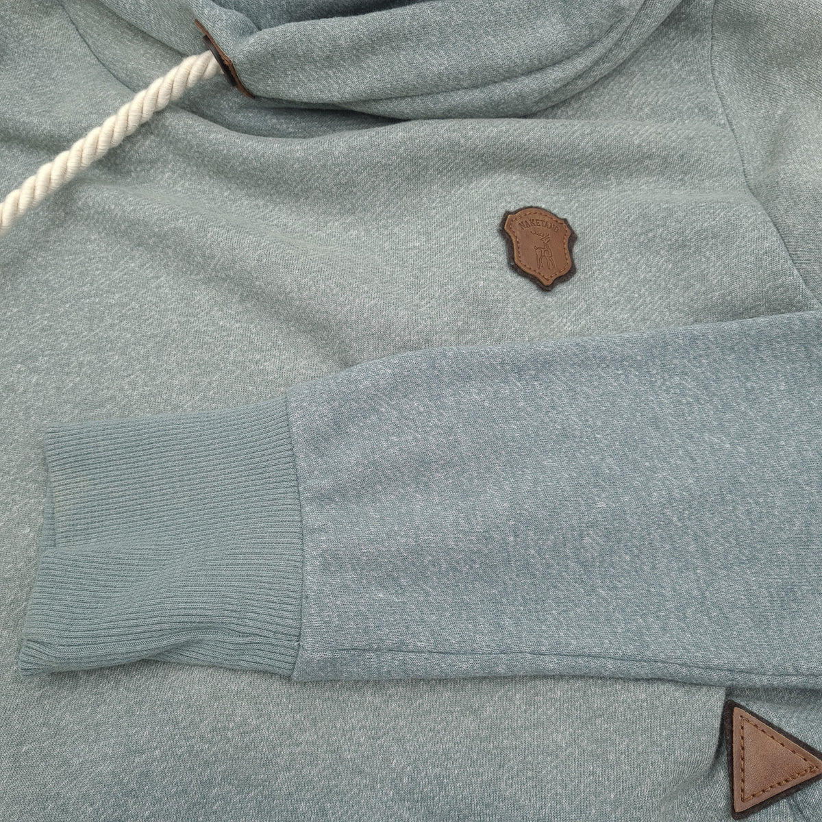 Naketano Vintage Womens Pullover Hoodie Cotton Green Sweatshirt Size M, detail view 5, image 7 of 10