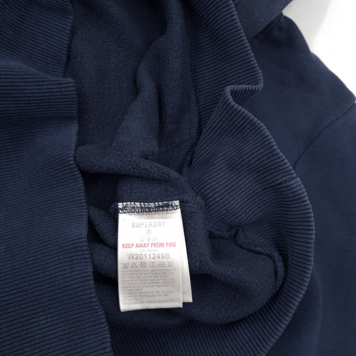 Superdry Vintage Womens Pullover Hoodie Cotton Blue Sweatshirt Size 34, detail view 4, image 6 of 8
