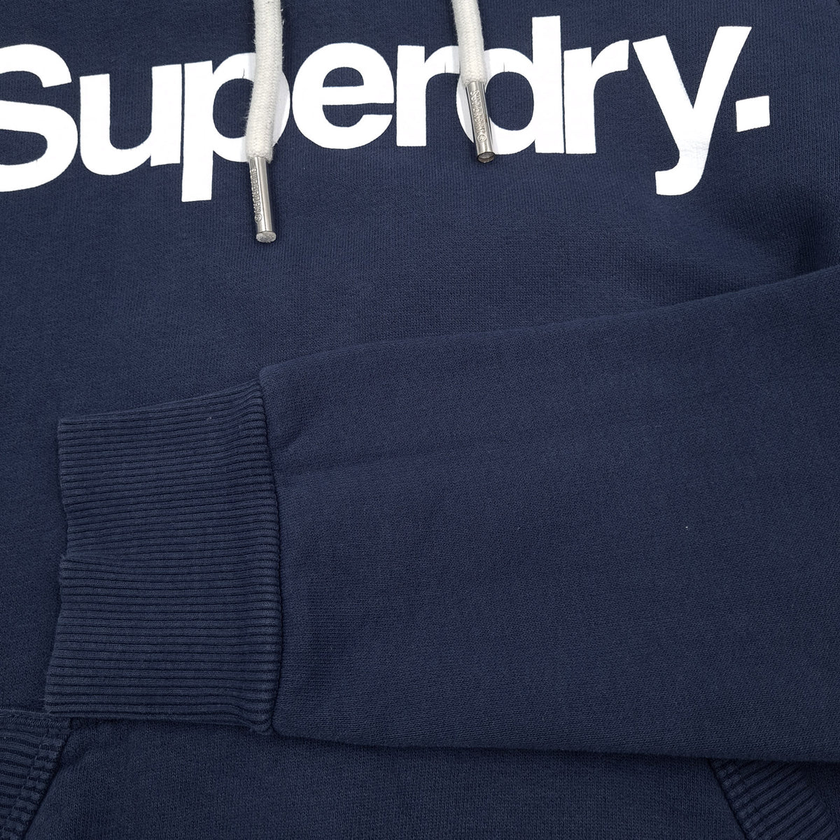 Superdry Vintage Womens Pullover Hoodie Cotton Blue Sweatshirt Size 34, detail view 6, image 8 of 8