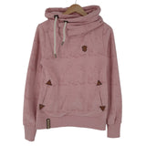 Naketano Vintage Womens Pullover Hoodie Cotton Animal Print Pink Sweatshirt Size M, front view, image 1 of 8