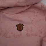 Naketano Vintage Womens Pullover Hoodie Cotton Animal Print Pink Sweatshirt Size M, detail view 3, image 5 of 8