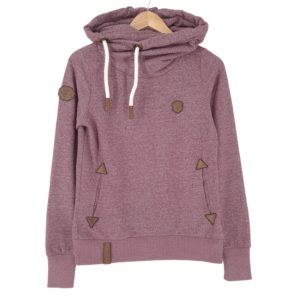 Naketano Womens Pullover Hoodie Pink Sweatshirt Size S, front view, image 1 of 7