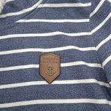 Naketano Full Zip Hoodie Cotton Striped Blue Sweatshirt Men Size M, detail view 3, image 5 of 7