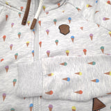 Naketano Full Zip Hoodie Geometric Grey Sweatshirt Women Size S, detail view 5, image 7 of 7