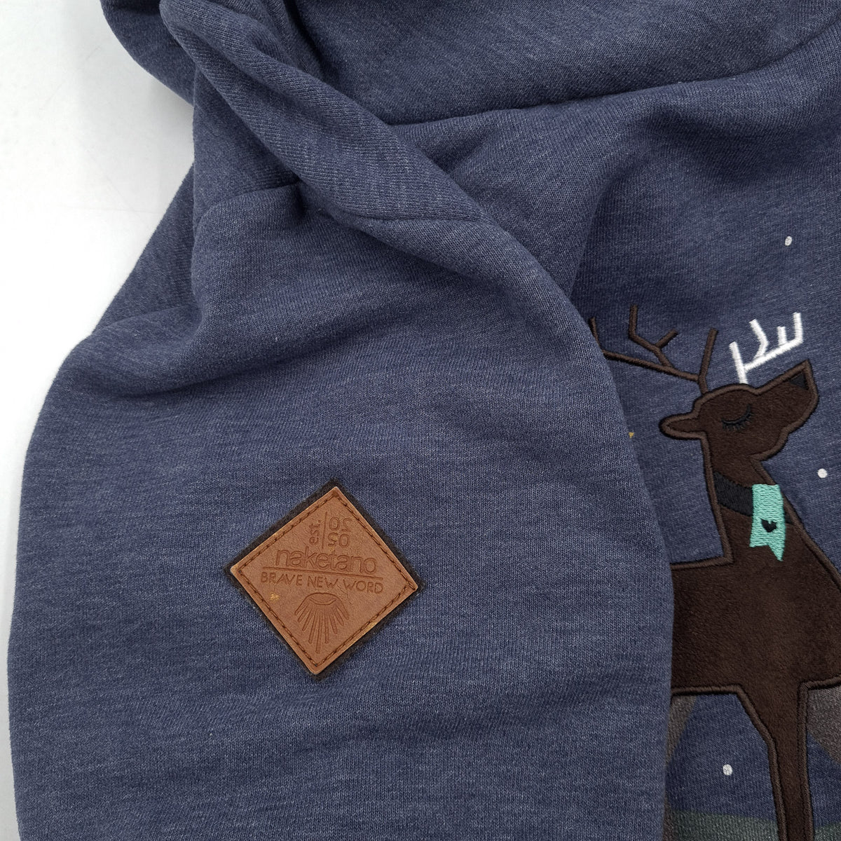 Naketano Womens Pullover Hoodie Cotton Blue Sweatshirt Size, detail view 3, image 5 of 7
