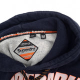 Superdry Vintage Mens Pullover Hoodie Cotton Blue Sweatshirt Size M, detail view 2, image 4 of 8