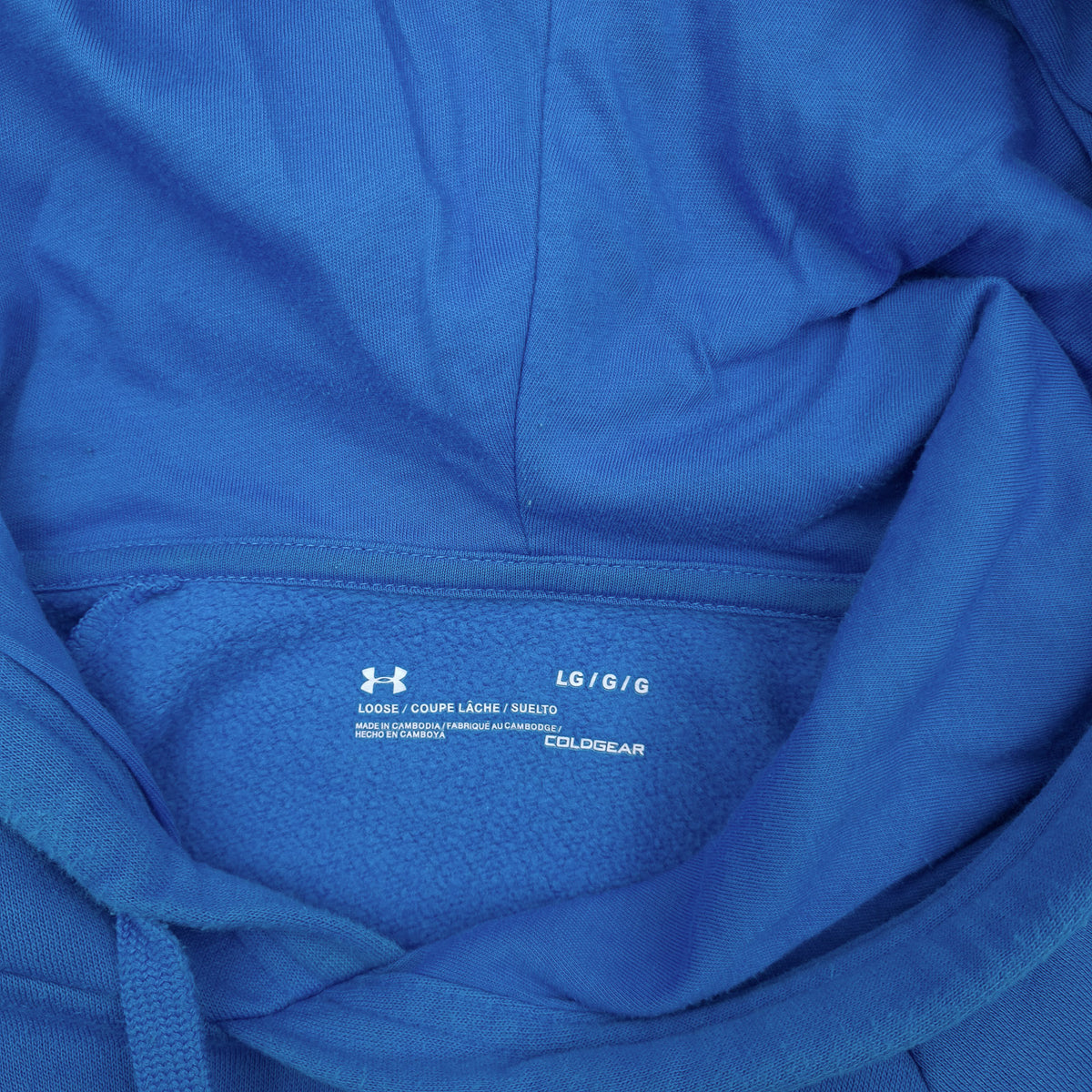 Under Armour Vintage Pullover Hoodie Cotton Blue Relaxed Fit Men Size, detail view 2, image 4 of 8