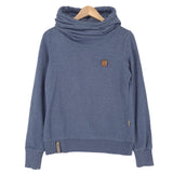 Naketano Pullover Hoodie Cotton Blue Sweatshirt Women Size M, front view, image 1 of 7