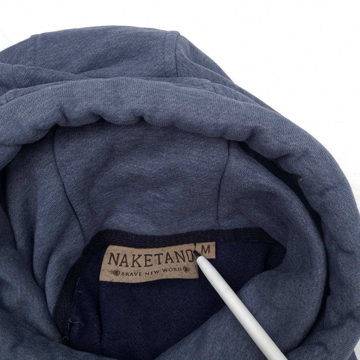 Naketano Pullover Hoodie Cotton Blue Sweatshirt Women Size M, detail view 2, image 4 of 7