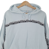 Adidas Vintage Womens Pullover Hoodie Cotton Blue Relaxed Fit Sweatshirt Size 42, back view, image 2 of 8