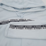 Adidas Vintage Womens Pullover Hoodie Cotton Blue Relaxed Fit Sweatshirt Size 42, detail view 6, image 8 of 8