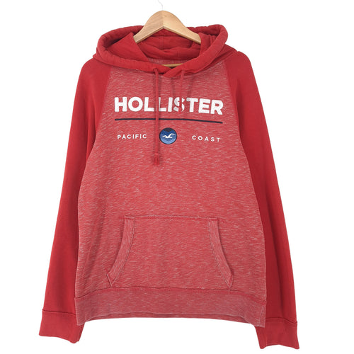 Hollister Vintage Pullover Hoodie Cotton Red Sweatshirt Men Size M, front view, image 1 of 9