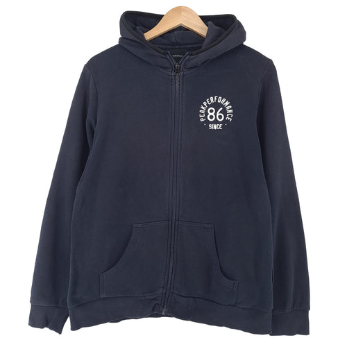 Peak Performance Vintage Womens Full Zip Hoodie Cotton Blue Sweatshirt Size, front view, image 1 of 8