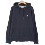 Adidas Vintage Mens Pullover Hoodie Cotton Black Sweatshirt Size, front view, image 1 of 9