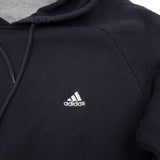 Adidas Vintage Mens Pullover Hoodie Cotton Black Sweatshirt Size, detail view 3, image 5 of 9