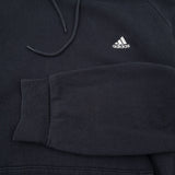 Adidas Vintage Mens Pullover Hoodie Cotton Black Sweatshirt Size, detail view 6, image 8 of 9