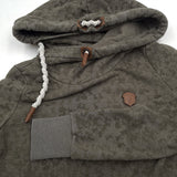 Naketano Womens Pullover Hoodie Cotton Animal Print Green Sweatshirt Size M, detail view 5, image 7 of 7