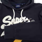 Superdry Vintage Womens Pullover Hoodie Cotton Blue Sweatshirt Size 40, detail view 7, image 9 of 9