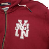 Tommy Hilfiger Vintage Full Zip Hoodie Cotton Red Sweatshirt Men Size M, detail view 3, image 5 of 7