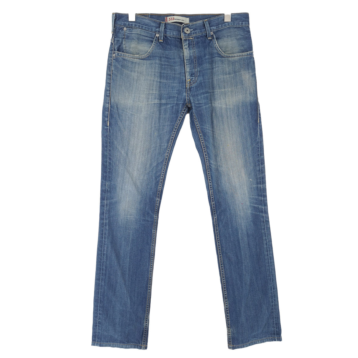 Vintage Levi's Jeans 513 Skinny Leg Men Slim Size W34 L34, front view, image 1 of 10