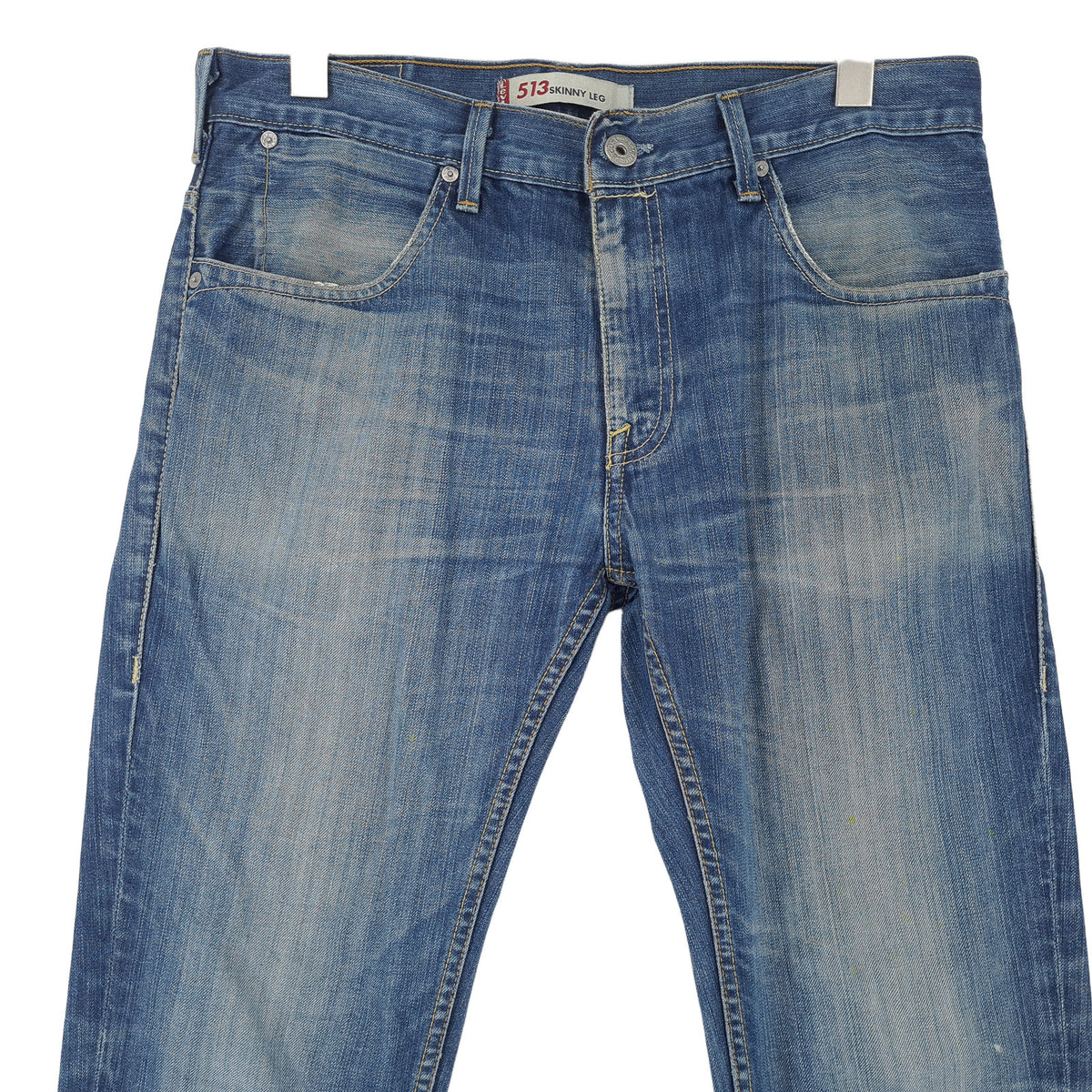 Vintage Levi's Jeans 513 Skinny Leg Men Slim Size W34 L34, back view, image 2 of 10